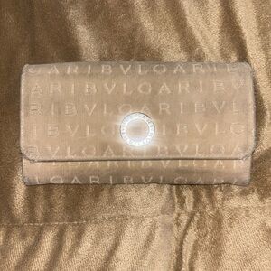 Bulgari Taupe Monogram Wallet